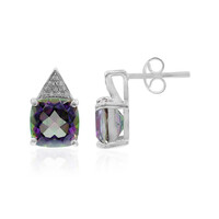 Boucles d'oreilles en argent et Quartz mystique