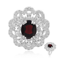 Bague en argent et Grenat d'Inde