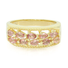 Bague pour homme en or et Saphir Padparadscha non chauffé