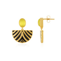 Boucles d'oreilles en argent et Agate jaune