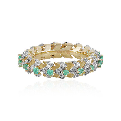 Bague en or et Emeraude de Colombie (Ornaments by de Melo)