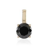 Pendentif en or et Diamant noir