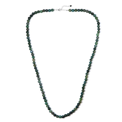 Collier en argent et Agate mousse