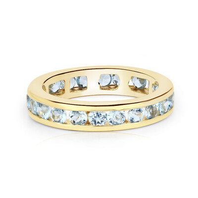 Bague en argent et Topaze bleu Suisse