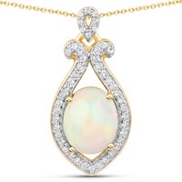 Collier en argent et Opale Welo