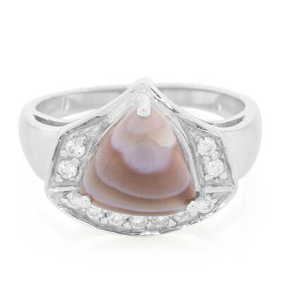 Bague pour homme en argent et Agate du Botswana