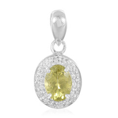 Pendentif en argent et Apatite Citron