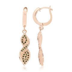 Boucles d'oreilles en argent et Diamant fantaisie