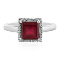 Bague en argent et Rubis de Madagascar