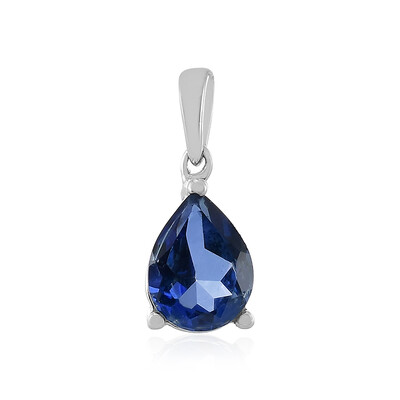 Pendentif en argent et Topaze bleu roi