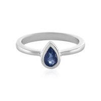 Bague en argent et Saphir bleu