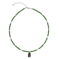 Collier en argent et Ammolite