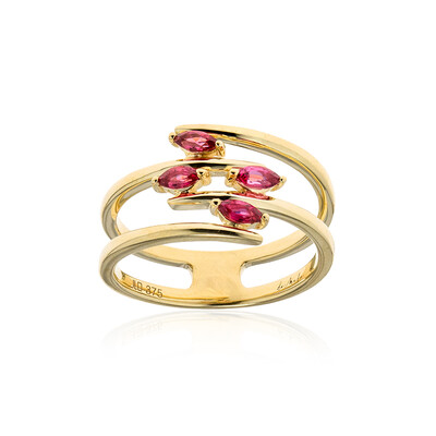 Bague en or et Spinelle rouge de Birmanie (de Melo)