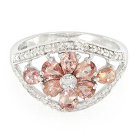 Bague en or et Saphir Padparadscha non chauffé