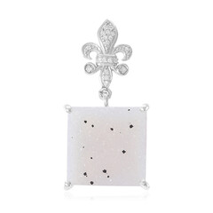 Pendentif en argent et Agate étincelante