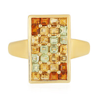 Bague en argent et Citrine brandy