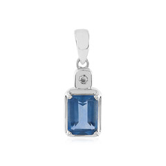 Pendentif en argent et Fluorite à couleur changeante