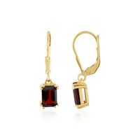 Boucles d'oreilles en argent et Grenat du Mozambique
