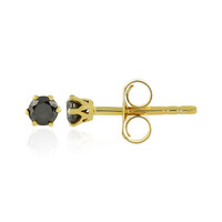Boucles d'oreilles en or et Diamant noir