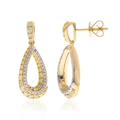 Boucles d'oreilles en or et Diamant SI2 jaune (CIRARI)
