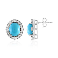 Boucles d'oreilles en argent et Turquoise arizona