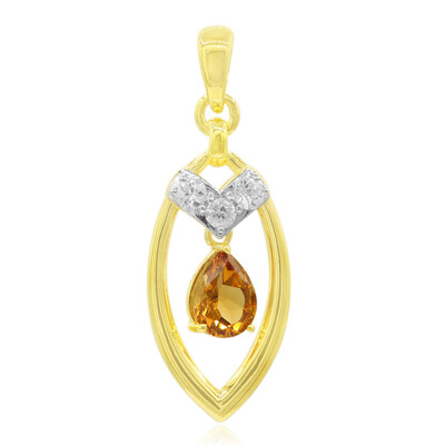 Pendentif en argent et Citrine mandarine (Remy Rotenier)