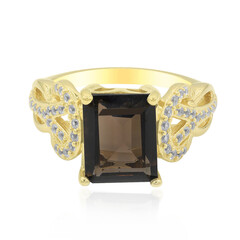 Bague en argent et Quartz fumé