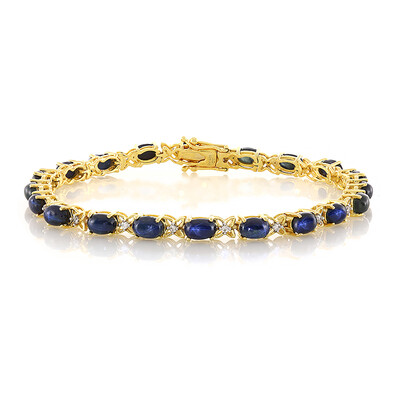 Bracelet en argent et Saphir étoilé bleu