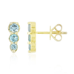 Boucles d'oreilles en or et Tourmaline Paraïba du Nigeria