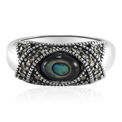 Bague en argent et Coquillage d'Abalone