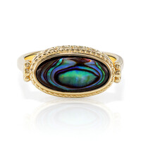 Bague en argent et Coquillage d'Abalone