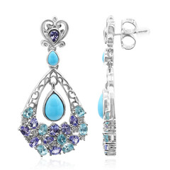 Boucles d'oreilles en argent et Turquoise Sleeping Beauty (Dallas Prince Designs)