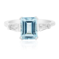 Bague en argent et Topaze bleu ciel