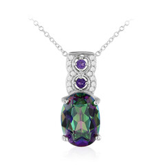 Collier en argent et Quartz mystique