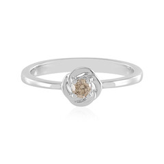 Bague en argent et Diamant champagne I3
