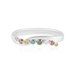 Bague en argent et Diamant vert I3