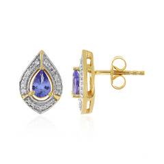 Boucles d'oreilles en argent et Tanzanite
