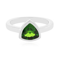 Bague en argent et Diopside de Russie