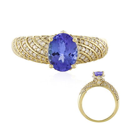 Bague en or et Tanzanite AAA (de Melo)