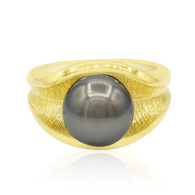 Bague en argent et Perle de culture de Tahiti (TPC)