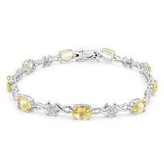 Bracelet en argent et Héliodore