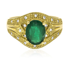 Bague en or et Emeraude de Zambie AAA (AMAYANI)
