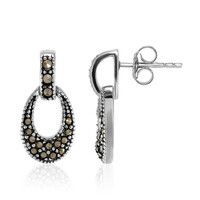 Boucles d'oreilles en argent et Marcassite