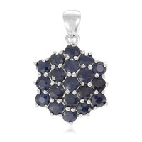 Pendentif en argent et Saphir bleu