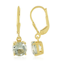 Boucles d'oreilles en argent et Améthyste verte