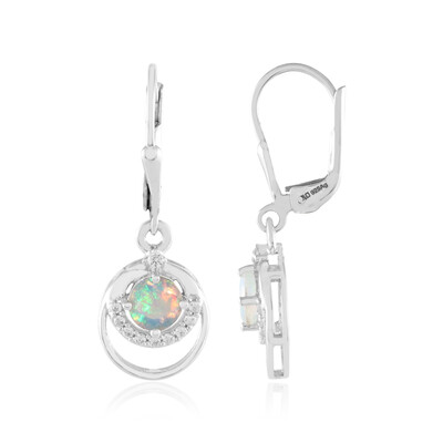 Boucles d'oreilles en argent et Opale Welo