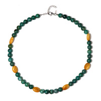 Collier en argent et Agate jaune