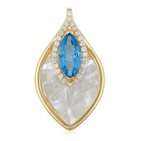 Pendentif en argent et Topaze de Marambaia