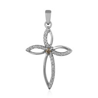 Pendentif en argent et Diamant chocolat I2