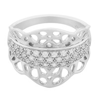 Bague en argent et Topaze blanche